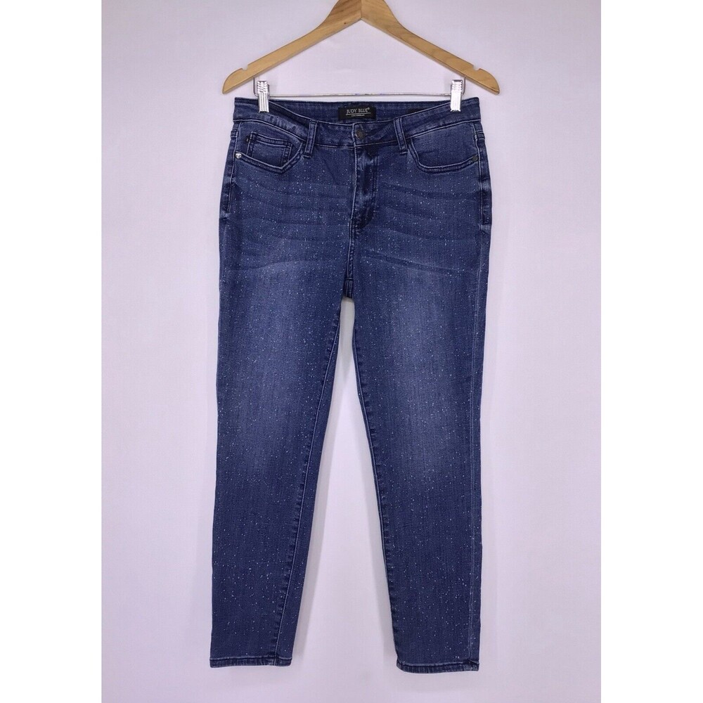 Judy Blue Jeans Womens 11/30 Relaxed Fit Speckled Mineral Wash‎ Stretch JB88226